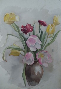 Vaas met Tulpen