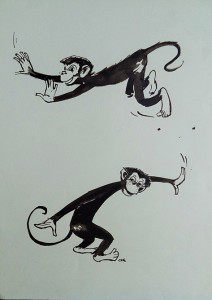 Spelend aapje