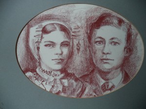 Vlaardings Echtpaar Kwakkelstein van der  Zwan naar een foto uit 1901