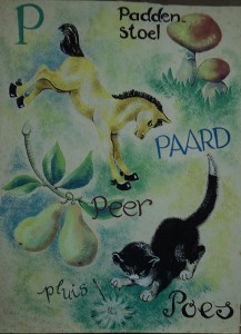 Paddenstoel, Paard, Peer, Poes  