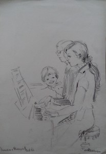 Mama, Desirée een Freddi achter de piano  