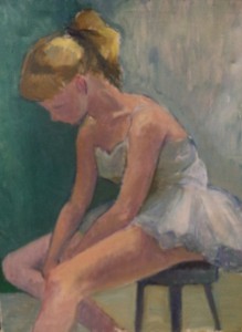 Studie van een jonge ballerina