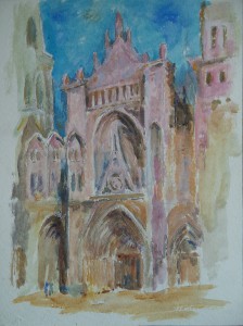 Een Kathedraal (naar Monets Kathedraal van Rouen?) 
