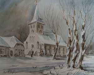 Het Woudt', Westland bij Hoorn in de winter 