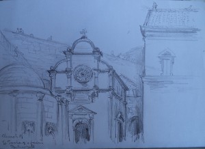 Sint Savio en Fontein, Dubrovnik, Kroatië 