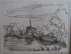 Molen aan de Amstel bij Amsterdam