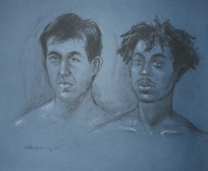 Portret van twee mannen 