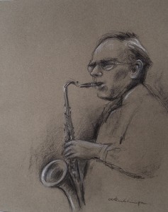 Hans Dijkstal speelt Saxofoon