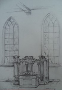 Orgel van de Dorpskerk in Wassenaar met interieur