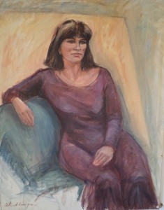 Portret van zittende vrouw 