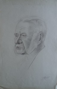 Portret van Krans op 92-jarige leeftijd   