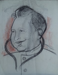 Portret van Mao met haren uit zijn oren   