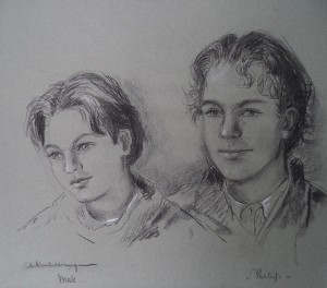 Portret van Niek en Philip