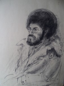 Portret man met Afro-kapsel