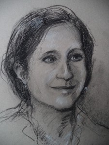 Portret van twee vrouwen - links Caroline