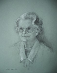 Portret van een oude dame