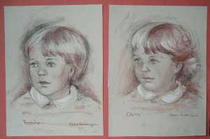 Portret van Robine, Claire en Reinout