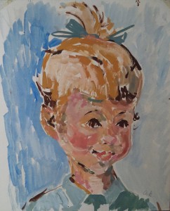 Studieportret van een jong meisje 