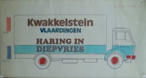 Ontwerp voor Kwakkelstein Haring en Diepvries vrachtwagen  
