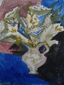 Vaas bloemen (abstract) 