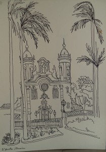 Tekeningen uit Addi's periode in Brazilië, o.a. Rio de Janeiro, Bahia, Copacabana, enkele tekeningen uit haar tijd in Salzburg in 1956, verder tekeningen van een klein meisje, Elly