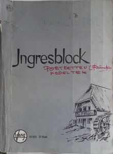 Tekenboek met portrettekeningen van familie, o.a. Frank Kwakkelstein, Juliette Kubbinga, Désirée Kubbinga, Fred Kubbinga